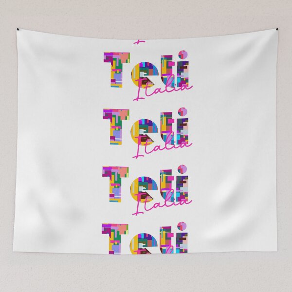 Item preview, Teti, Nuoro, Italy, Italia, colorful typography design for travellers designed and sold by Wanderful-roads.