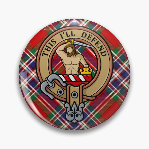 Item preview, Clan MacFarlane Crest over Red Tartan designed and sold by sifis.