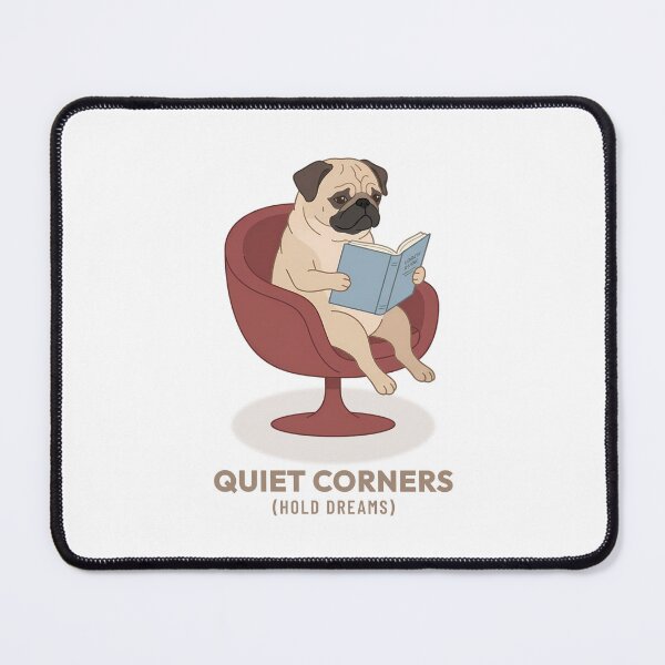 Item preview, Cozy Pug Reading Book Vintage Aesthetic designed and sold by COZY VINTAGE animal.
