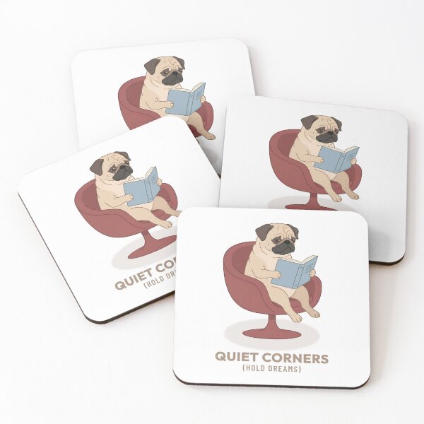 Item preview, Cozy Pug Reading Book Vintage Aesthetic designed and sold by COZY VINTAGE animal.