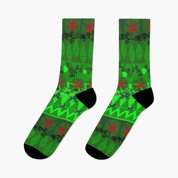Item preview, Green Geometric Damask and Vine Pattern designed and sold by MTNADJE.
