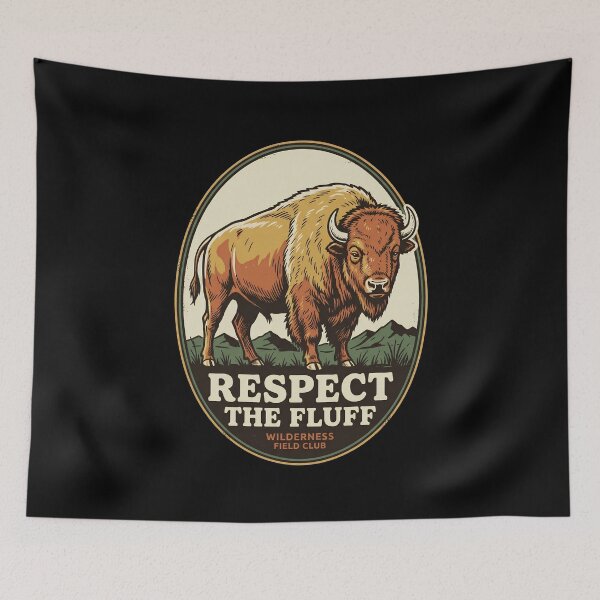 Item preview, Respect The Fluff Vintage Bison Buffalo Wilderness Field Club designed and sold by VinsendDraconi.