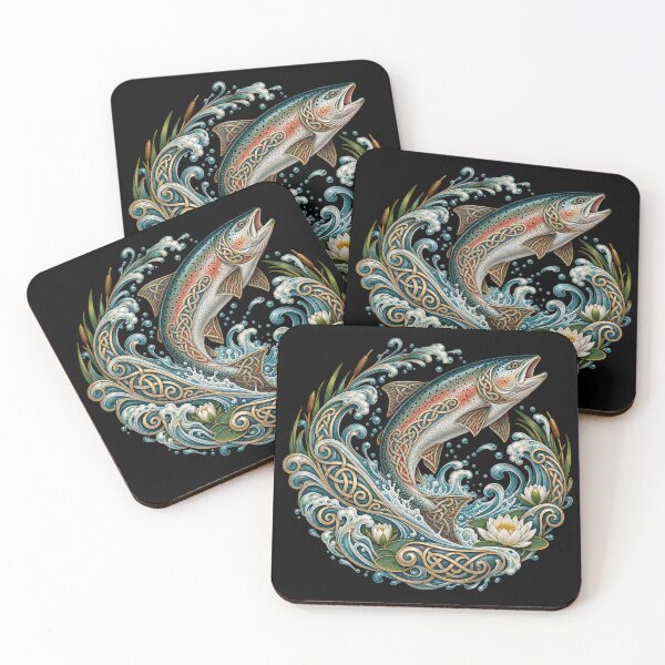 Item preview, Celtic salmon in the river's meanders designed and sold by lAnJefurtifeu.