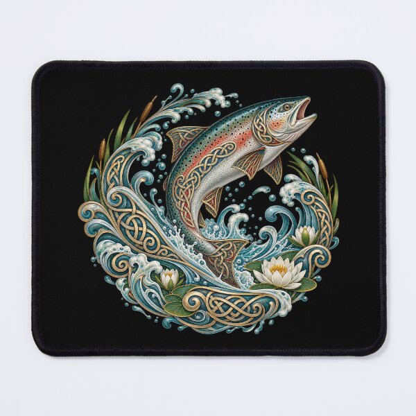 Item preview, Celtic salmon in the river's meanders designed and sold by lAnJefurtifeu.
