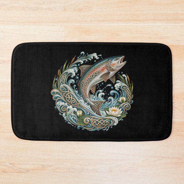 Item preview, Celtic salmon in the river's meanders designed and sold by lAnJefurtifeu.