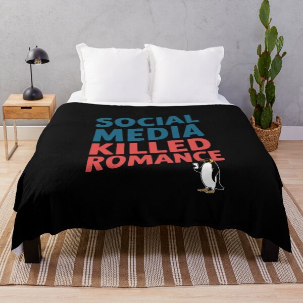 Item preview, Social Media Killed Romance Funny Penguin Relationship Gift designed and sold by SkymarArt.