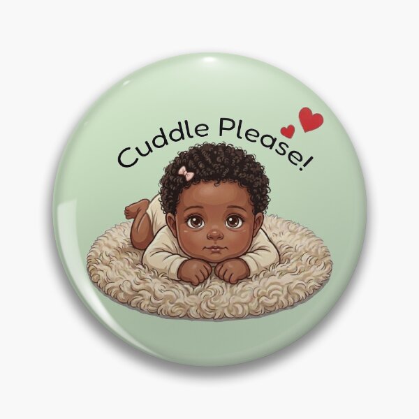 Item preview, Dark Skin Baby Girl Gift Cuddle Please designed and sold by The-NOKU-Co.
