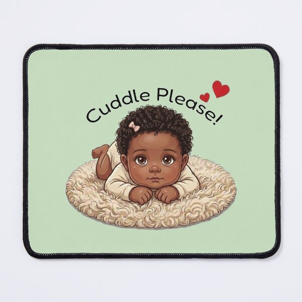 Item preview, Dark Skin Baby Girl Gift Cuddle Please designed and sold by The-NOKU-Co.