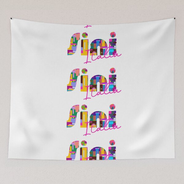Item preview, Sini, Oristano, Italy, Italia, colorful typography design for travellers designed and sold by Wanderful-roads.