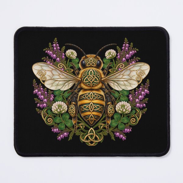 Item preview, Celtic bee among heather and clover designed and sold by lAnJefurtifeu.