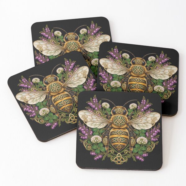 Item preview, Celtic bee among heather and clover designed and sold by lAnJefurtifeu.