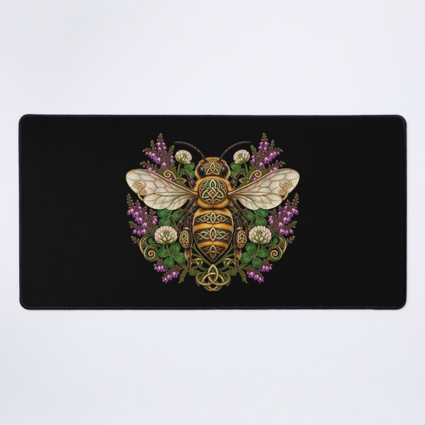 Item preview, Celtic bee among heather and clover designed and sold by lAnJefurtifeu.