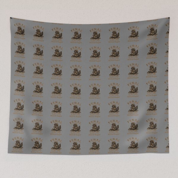 Item preview, Feral Like My Blood Sugar Raccoon Diabetes Diabetic Humor designed and sold by SofiBlair.