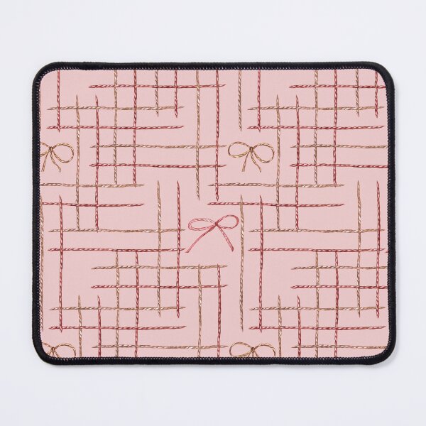 Item preview, Vintage Plaid Pattern of Strings and Bows on Pink designed and sold by Flowersforbear.