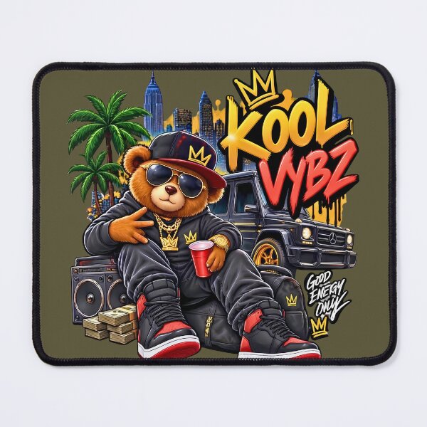 Item preview, Good Energy Only - Kool Vybz Urban Teddy Bear with Luxury Car and Cityscape designed and sold by digitalbob60.