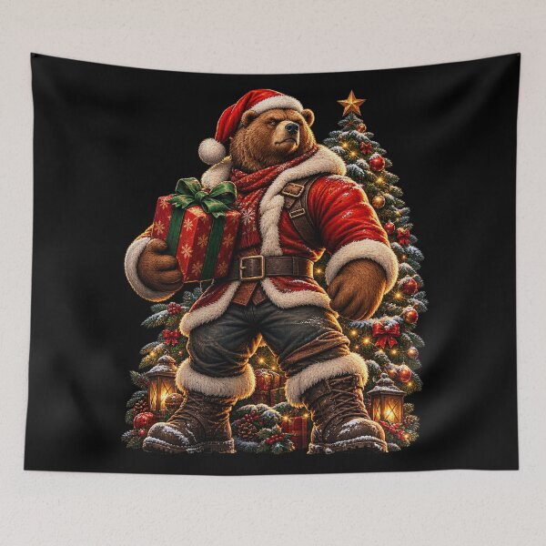 Item preview, Santa Bear Christmas Strong Bear Holiday Gift designed and sold by Ach&Koor.