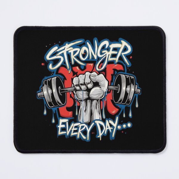 Item preview, Stronger Every Day – Weightlifting Fitness Motivation Gym Workout Design designed and sold by anemiche.