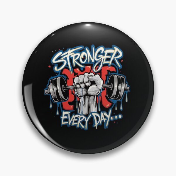 Item preview, Stronger Every Day – Weightlifting Fitness Motivation Gym Workout Design designed and sold by anemiche.