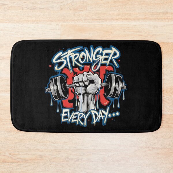 Item preview, Stronger Every Day – Weightlifting Fitness Motivation Gym Workout Design designed and sold by anemiche.