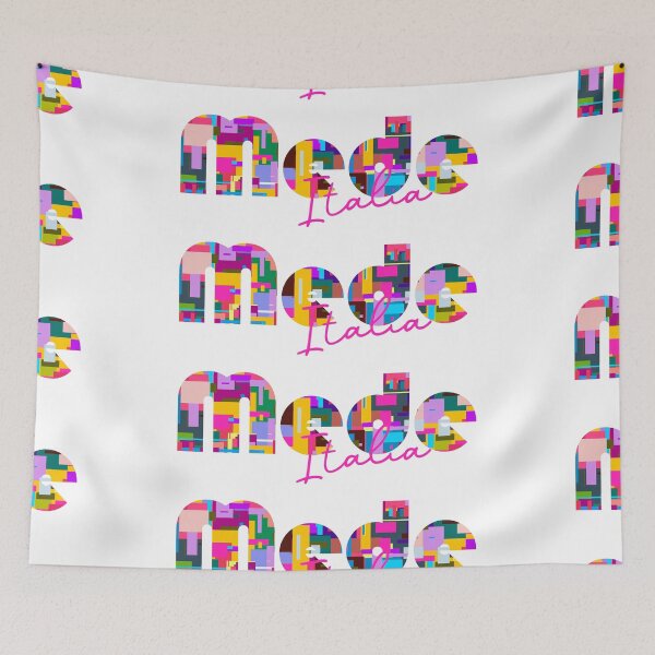 Item preview, Mede, Pavia, Italy, Italia, colorful typography design for travellers designed and sold by Wanderful-roads.