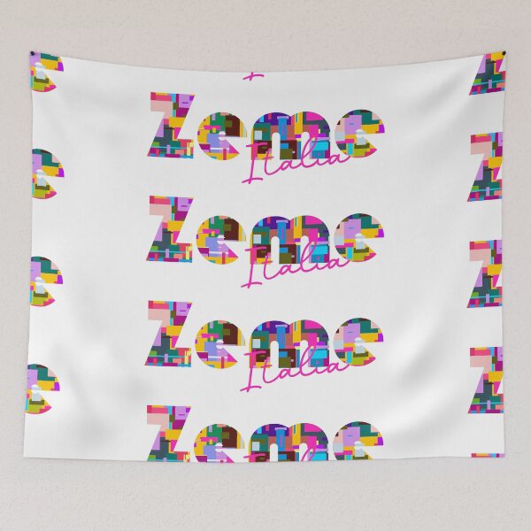 Item preview, Zeme, Pavia, Italy, Italia, colorful typography design for travellers designed and sold by Wanderful-roads.