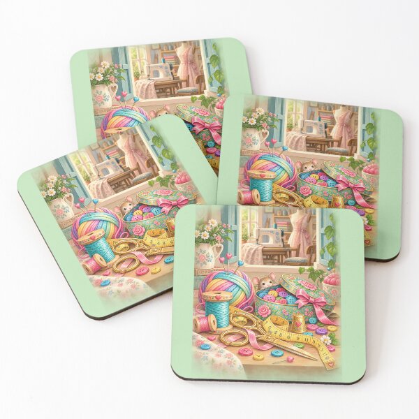 Item preview, Vintage and Charming Sewing Room – Green designed and sold by JessouArt.