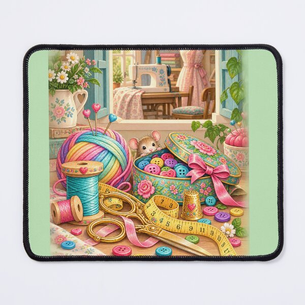 Item preview, Vintage and Charming Sewing Room – Green designed and sold by JessouArt.