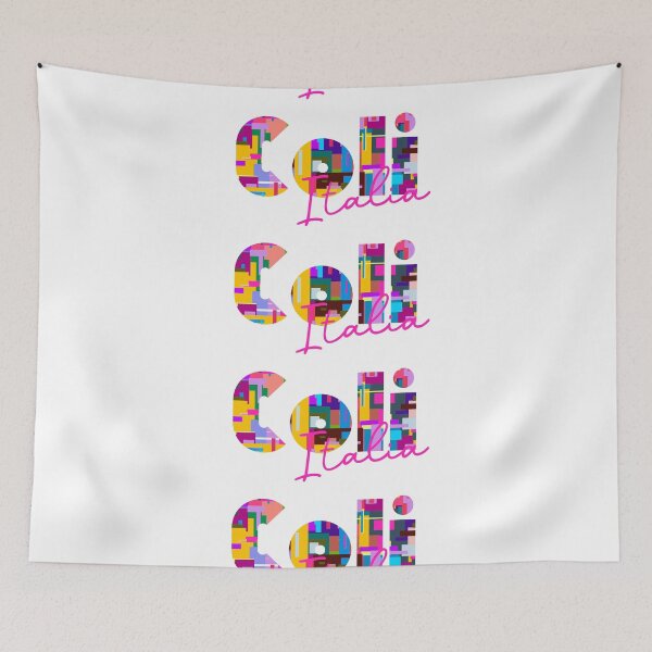 Item preview, Coli, Piacenza, Italy, Italia, colorful typography design for travellers designed and sold by Wanderful-roads.
