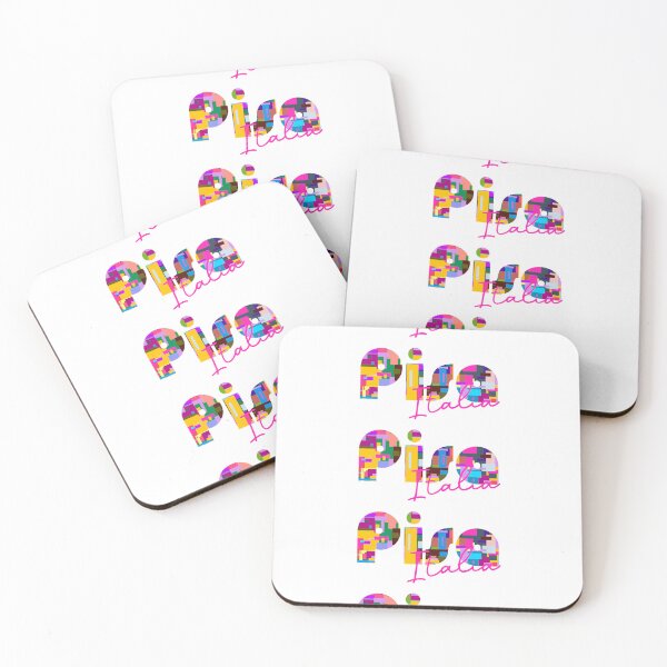 Item preview, Pisa, Italy, Italia, colorful typography design for travellers designed and sold by Wanderful-roads.