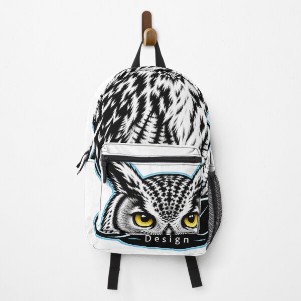 Item preview, Elegant Owl Blue and Yellow Emblem designed and sold by FeyArteDesigns.