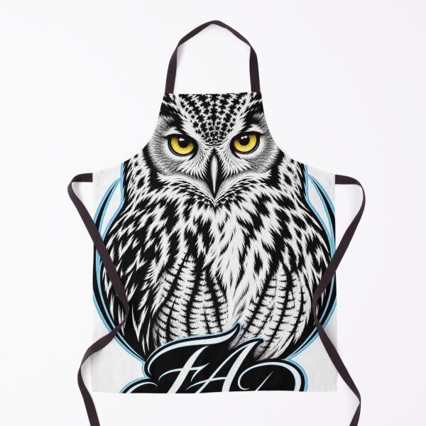 Item preview, Elegant Owl Blue and Yellow Emblem designed and sold by FeyArteDesigns.