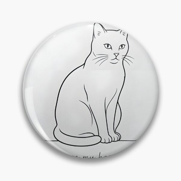 Item preview, Los gatos son mi lugar feliz - Diseño de arte lineal designed and sold by SimpleLinesCo.