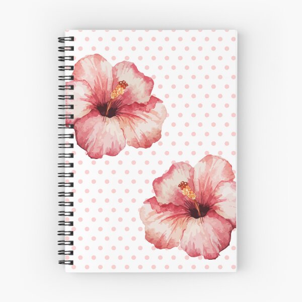 Item preview, Pink Hibiscus Flowers On a Polka Dot Pattern designed and sold by faithinkindness.