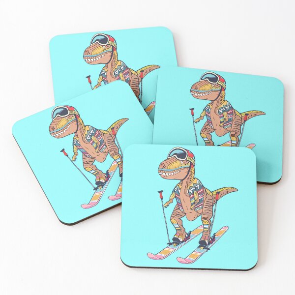 Item preview, Retro Skiing T-Rex Dinosaur designed and sold by Structure-Blue.