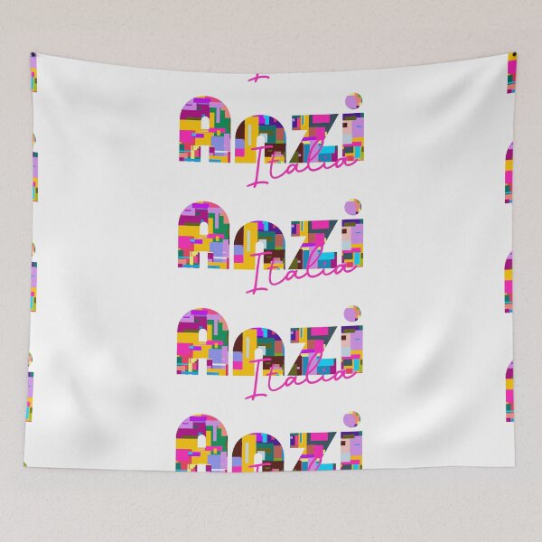 Item preview, Anzi, Potenza, Italy, Italia, colorful typography design for travellers designed and sold by Wanderful-roads.
