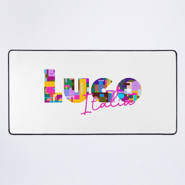 Item preview, Lugo, Ravenna, Italy, Italia, colorful typography design for travellers designed and sold by Wanderful-roads.
