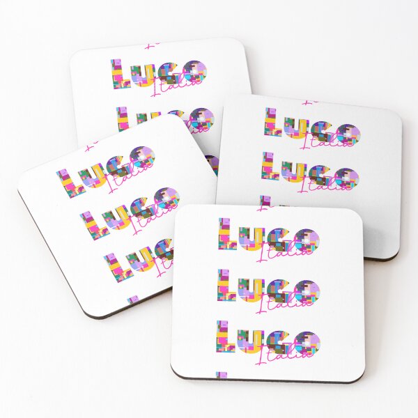 Item preview, Lugo, Ravenna, Italy, Italia, colorful typography design for travellers designed and sold by Wanderful-roads.