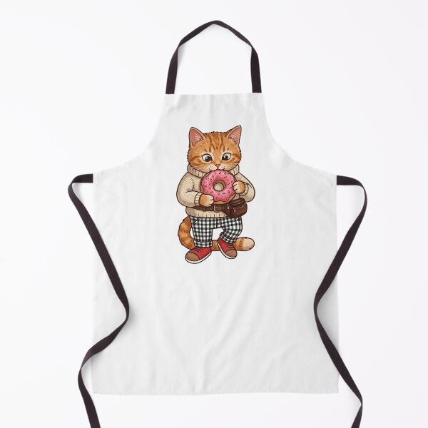 Item preview,  Stylish Cozy Ginger Cat with a Donut by PanaluPrint designed and sold by PanaluPrint .
