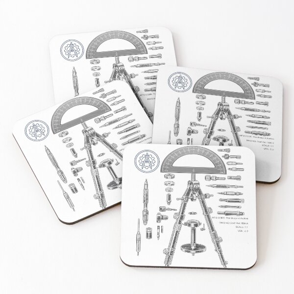 Item preview, Copy of  Architect Drafting Tools Blueprint - Engineering Schematic Art designed and sold by The Blueprint Archive.