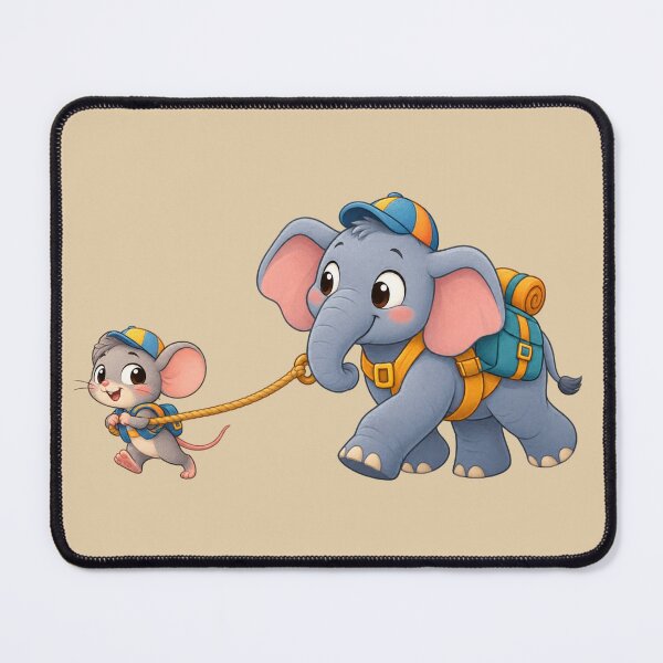 Item preview, Elephant & Mouse Adventure, Cute Animal Friendship designed and sold by Amyay.