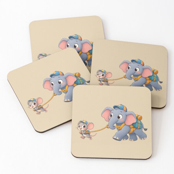 Item preview, Elephant & Mouse Adventure, Cute Animal Friendship designed and sold by Amyay.