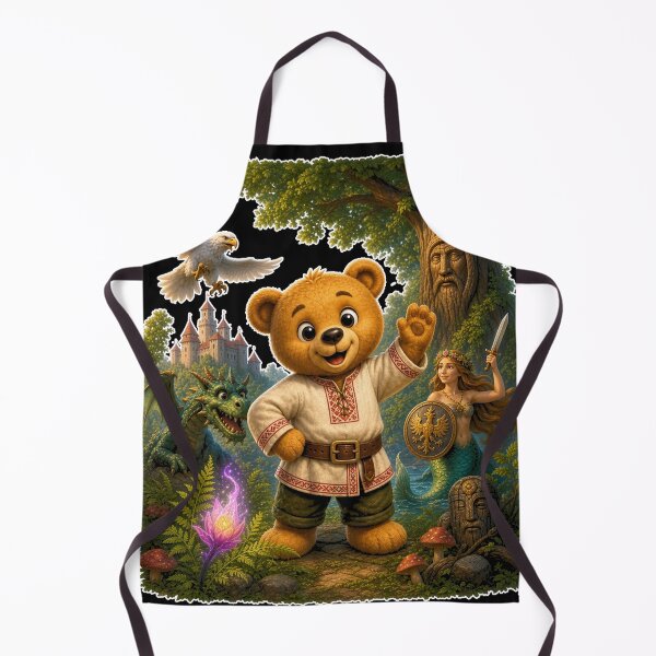 Item preview, Slavic Folklore Teddy Bear Poland Legends Wawel Dragon Mermaid designed and sold by MirengLab.