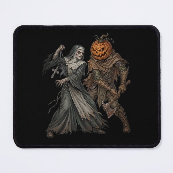 Item preview, Horror nun vs. horror pumpkin designed and sold by ReneMM.