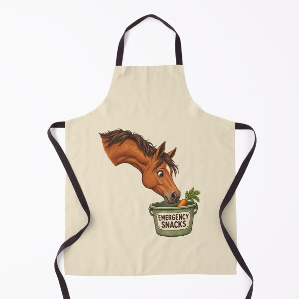 Item preview, Emergency Snacks Horse and Carrot - Funny Equestrian Art designed and sold by Glottopia.
