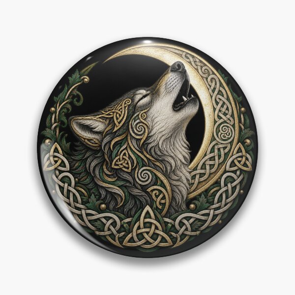 Item preview, Celtic wolf howling under the moon designed and sold by lAnJefurtifeu.