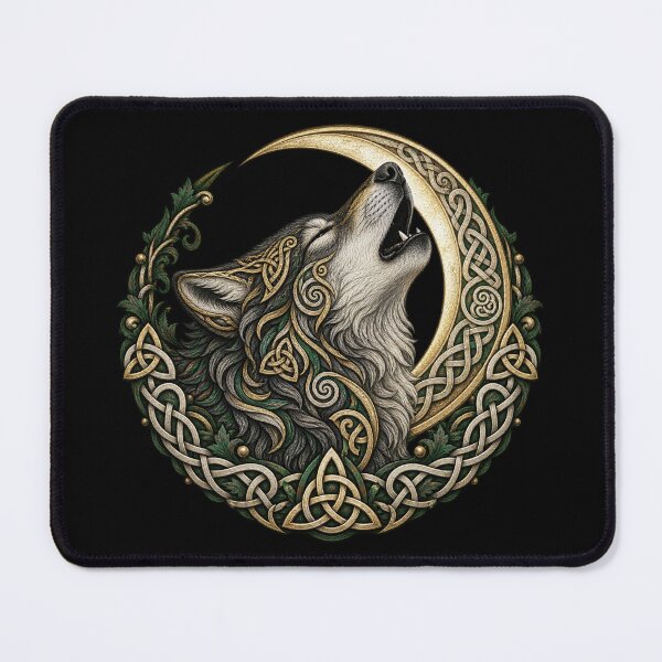 Item preview, Celtic wolf howling under the moon designed and sold by lAnJefurtifeu.