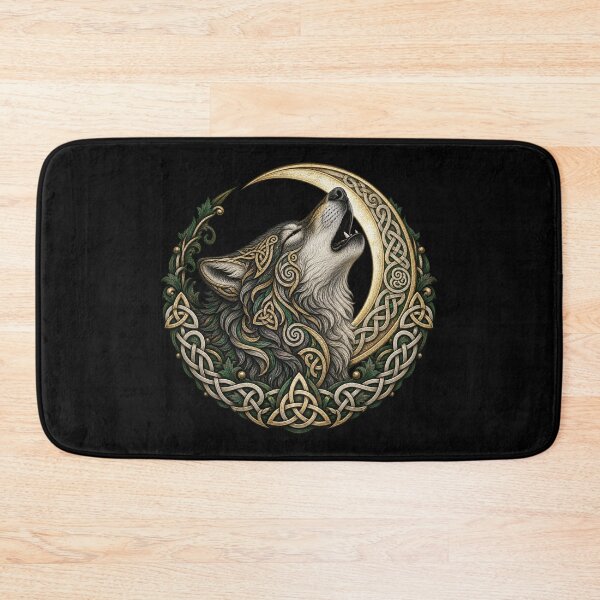 Item preview, Celtic wolf howling under the moon designed and sold by lAnJefurtifeu.
