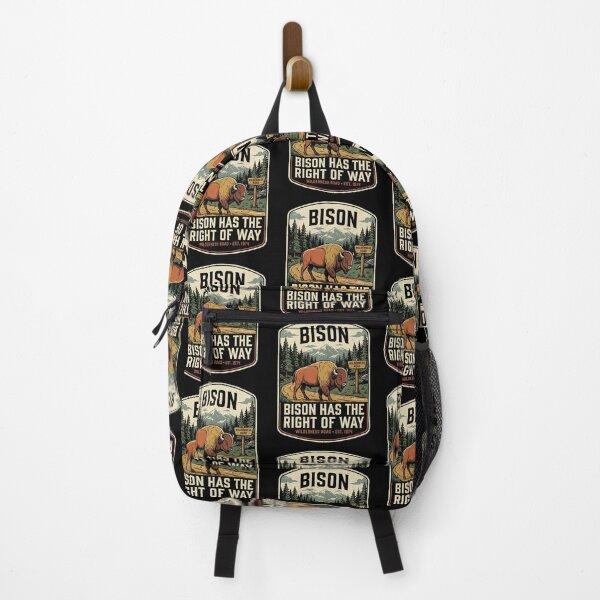 Item preview, Bison Has The Right Of Way Vintage Yellowstone National Park designed and sold by VinsendDraconi.