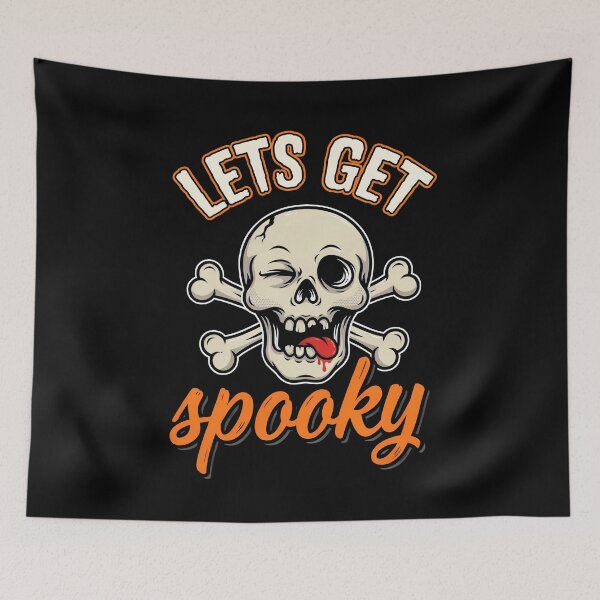 Item preview, Let's Get Spooky Funny Winking Skull Halloween Gift designed and sold by Say It With Ink.