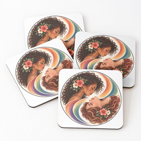 Item preview, Pride Women Yin Yang – Lesbian Love Rainbow Balance designed and sold by Digital Culture Studio.